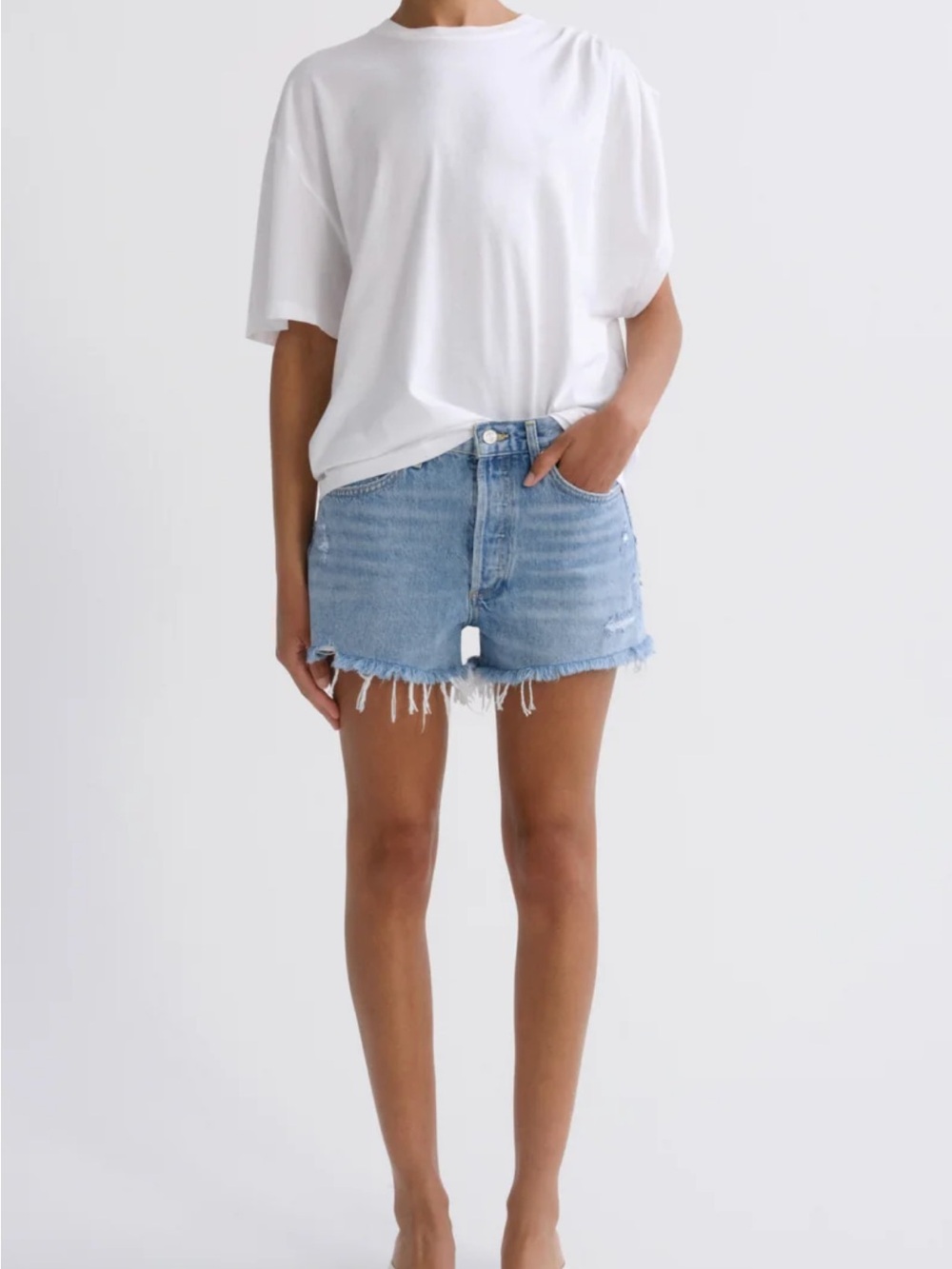 Agolde PARKER VINTAGE CUT OFF DENIM SHORTS